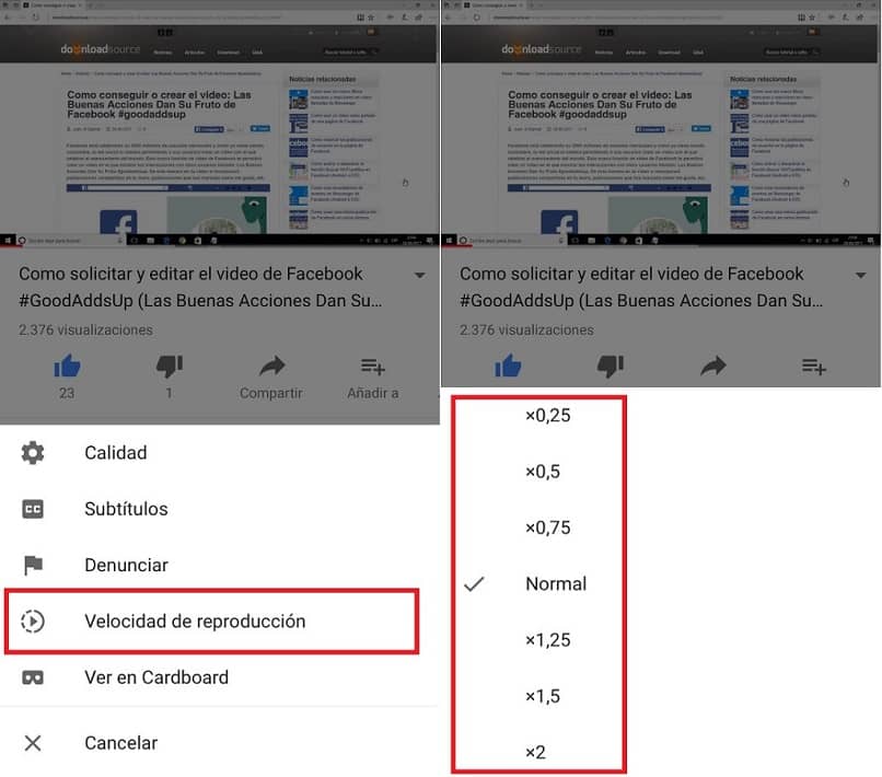 mudança de velocidade de reprodução