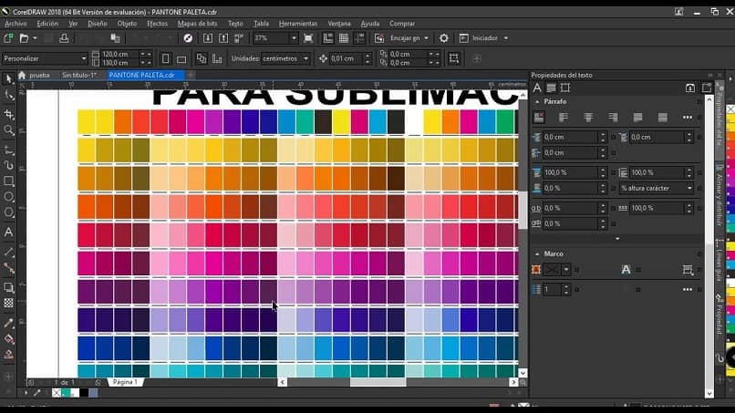 Use a paleta de cores